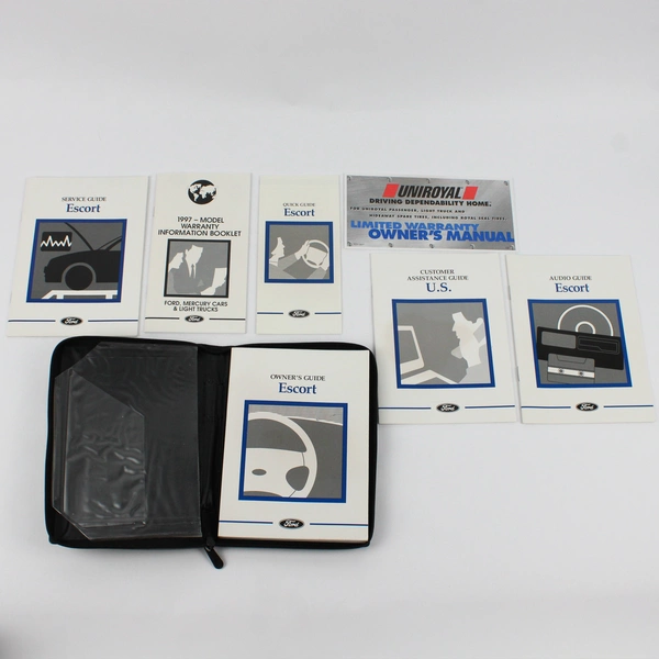 1997 Ford Escort Service Guide Zipper Case With Pamphlets