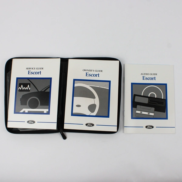 1997 Ford Escort Service Guide Zipper Case With Pamphlets