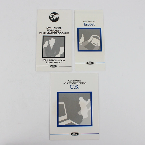 1997 Ford Escort Service Guide Zipper Case With Pamphlets