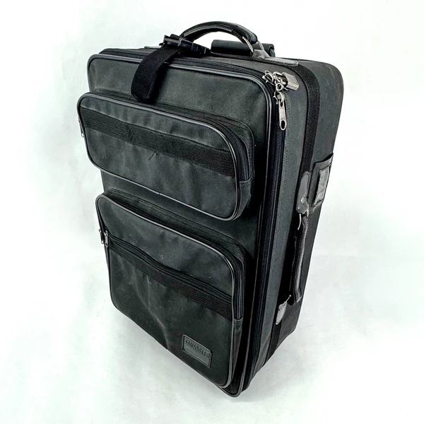 Smuggler Black Carry On Suitcase Collapsible Handle 2 Wheels 22 Inch