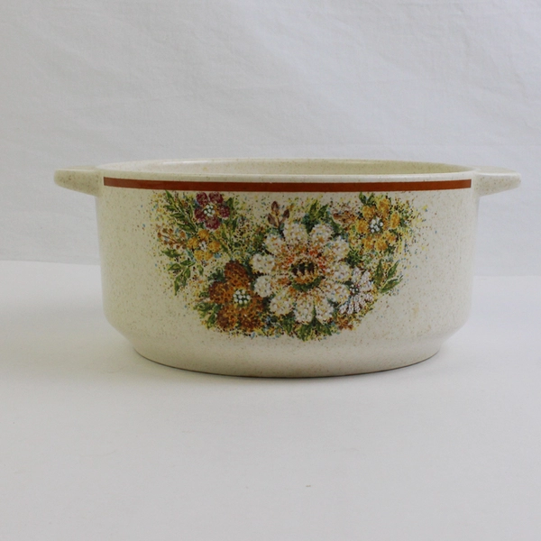 Vintage Temper-Ware by Lenox Magic Garden 6.5" Open Casserole Dish 1.5 Qt Floral