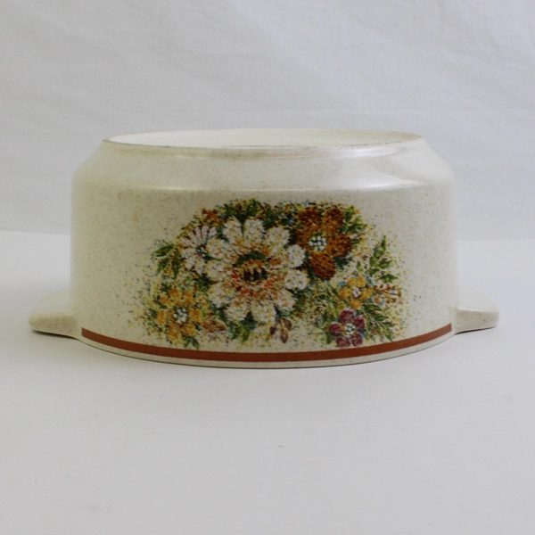 Vintage Temper-Ware by Lenox Magic Garden 6.5" Open Casserole Dish 1.5 Qt Floral