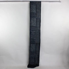 Dark Indigo Rough Edge Woven Mud Cloth Table Runner 14'