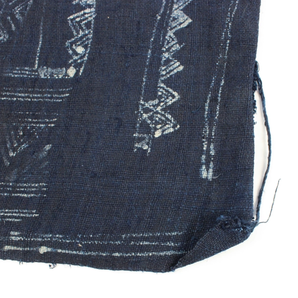 Dark Indigo Rough Edge Woven Mud Cloth Table Runner 14'