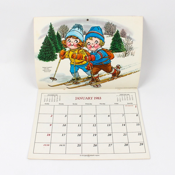 Vintage Campbell Kids Calendar 1983 From the Campbell Soup Company Unused
