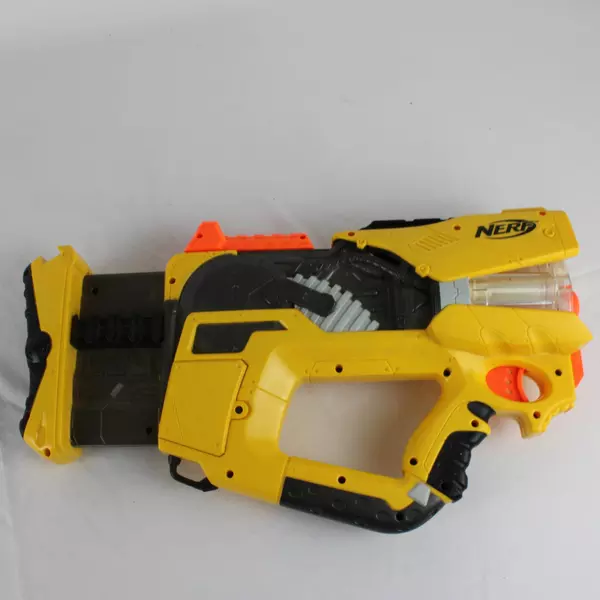 Nerf N-Strike Firefly REV-6 Dart Blaster Yellow Black 2005 Pre-Owned No Darts