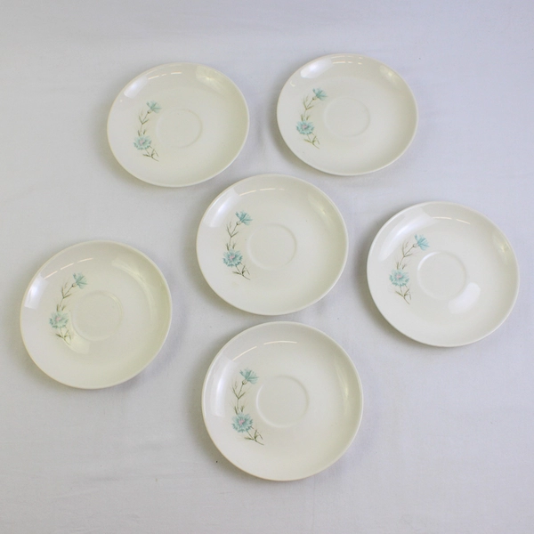 11 Piece Set Taylor Smith & Taylor Boutonniere Ceramic Coffee Cups and Saucers