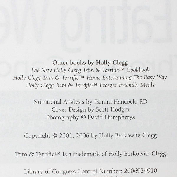 Eating Well Through Cancer by Holly Clegg & Gerald Miletello 2006 Paperback