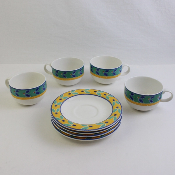 8 Piece Set Royal Doulton Rio Coffee Cups and Saucers Set