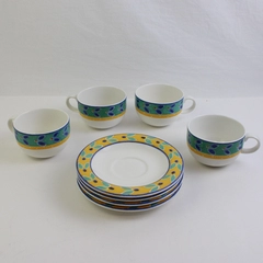 8 Piece Set Royal Doulton Rio Coffee Cups and Saucers Set