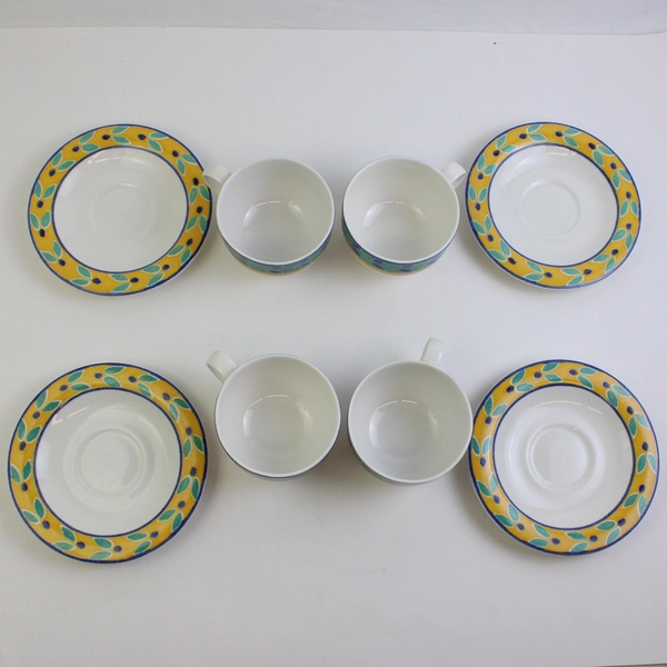 8 Piece Set Royal Doulton Rio Coffee Cups and Saucers Set
