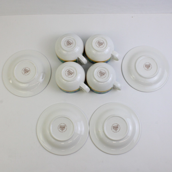 8 Piece Set Royal Doulton Rio Coffee Cups and Saucers Set