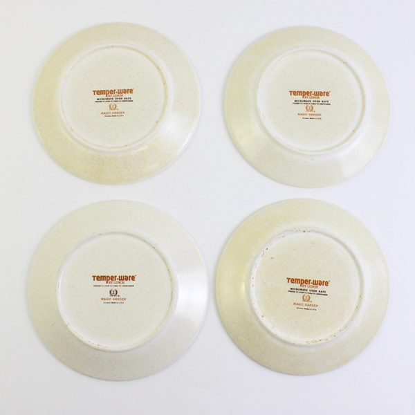 Set of 4 VTG Lenox Temperware Magic Garden Bread & Butter Plates 6"