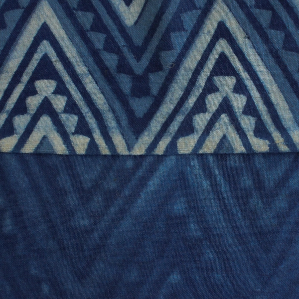 Blue Tribal Chevron Pattern Quilting Cotton Fabric 63" L x 47" W