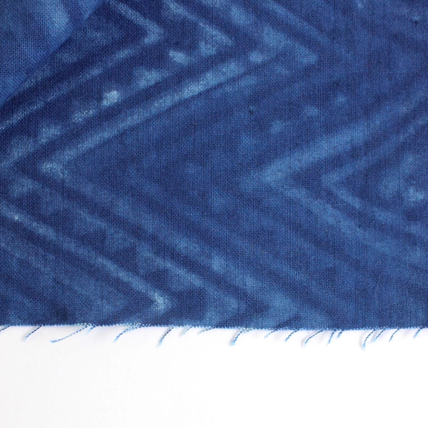 Blue Tribal Chevron Pattern Quilting Cotton Fabric 63" L x 47" W