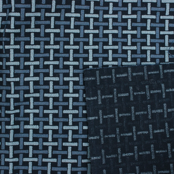 Blue Geometric Pattern Quilting Cotton Fabric 3 Yds x 45" W