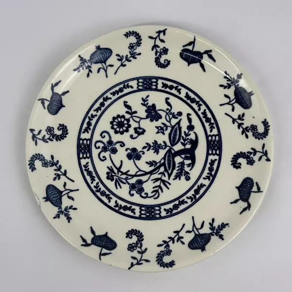 Set of 4 Vintage Scio Blue Onion Salad Plates 7 inch