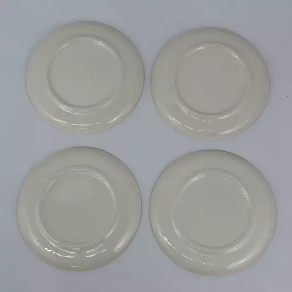 Set of 4 Vintage Scio Blue Onion Salad Plates 7 inch