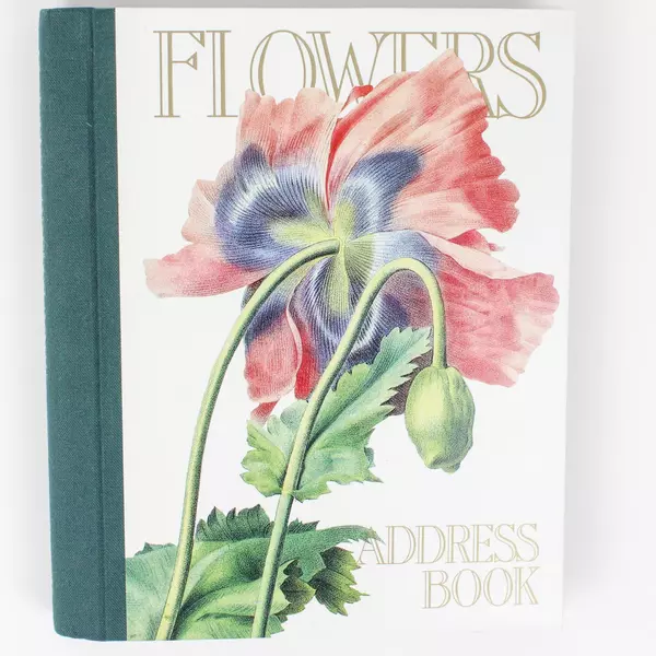 Flowers Address Book 1989 Tabbed Hardcover Spiral Bound From GMG Publishing