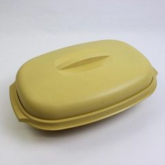 Vintage Tupperware 1273 Microwave Steamer Harvest Gold