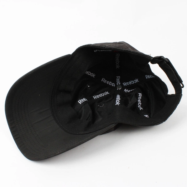 Reebok Logo Hat Black Sport Baseball Cap One Size Most Adjustable Strap Modern