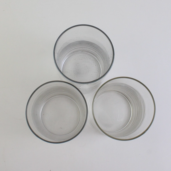 Lot of 3 Clear Glass Cylinder Vases 7 Inch Simple Floral Decor