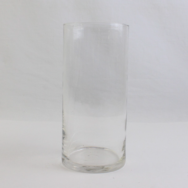 Lot of 3 Clear Glass Cylinder Vases 7 Inch Simple Floral Decor