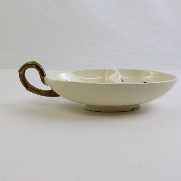 Vintage Metlox Pottery Poppy Trail California Ivy Divided Serving Dish