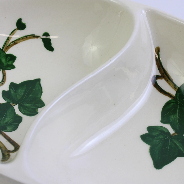 Vintage Metlox Pottery Poppy Trail California Ivy Divided Serving Dish