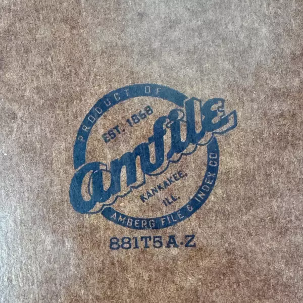 25 Brown Amberg Amfile File Cabinet Dividers Dated 1927 With The Letters A-Z