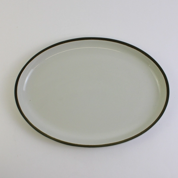 Denby Langley Camelot Green 12 1/2" Oval English Serving Platter made in England