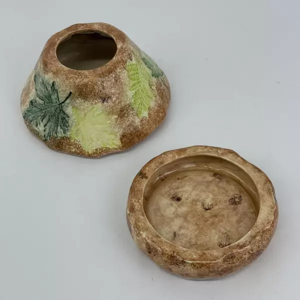 Handmade Ceramic Fairy Light Candle Holder For Votive or Tealight Candles Leaves