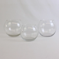 Lot of 3 Unbranded Clear Glass Fish Bowl Home Decor Vase Different Sizes