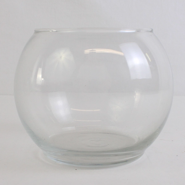Lot of 3 Unbranded Clear Glass Fish Bowl Home Decor Vase Different Sizes