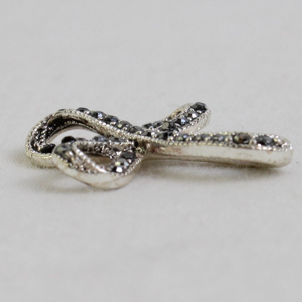 Liz Claiborne Faux Marcasite Silver-Tone Cross Pendant