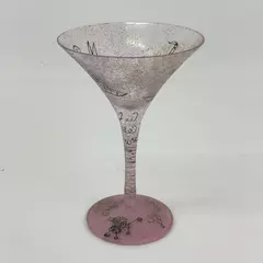 Hand Painted Lolita Parisian Martini Glass With Recipe On The Bottom