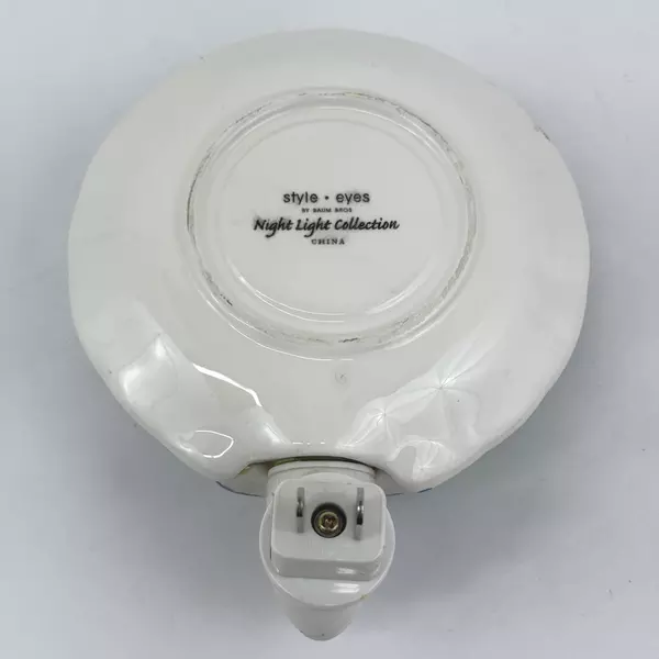 Baum Bros Style Eyes Tea Cup & Saucer Pocket Night Light Fruit Pattern