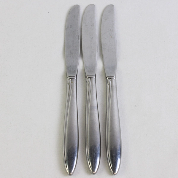 Lot of 3 Oneidacraft Delmar-Taper Hollow Knives Stainless Steel Glossy Finish