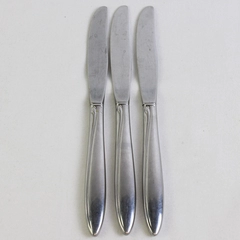 Lot of 3 Oneidacraft Delmar-Taper Hollow Knives Stainless Steel Glossy Finish