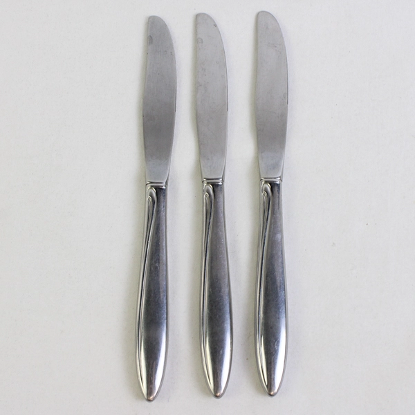 Lot of 3 Oneidacraft Delmar-Taper Hollow Knives Stainless Steel Glossy Finish