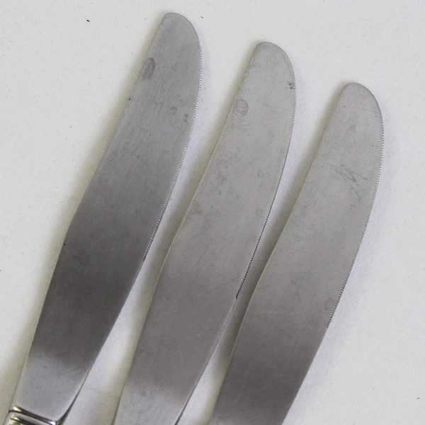 Lot of 3 Oneidacraft Delmar-Taper Hollow Knives Stainless Steel Glossy Finish