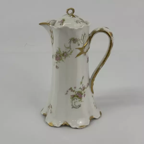 Vintage 3 Cup Haviland Schleiger 57A-1 Porcelain Chocolate Pot