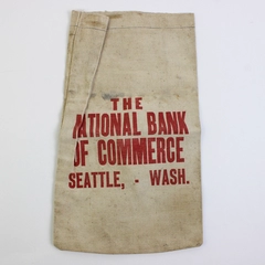 Vintage National Bank of Commerce Seattle Washington Canvas Deposit Bag FLAWED