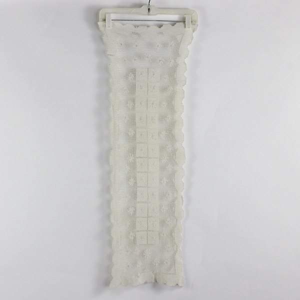 Set of 2 Vintage Handmade Crocheted Dresser Scarves 14" x 40"