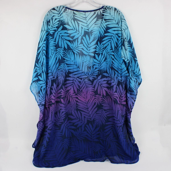 Bleu by Rod Beattie Women's M Blue and Purple Ombre Coverup