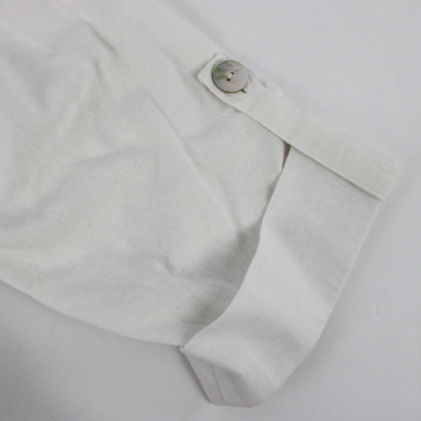 JNY Women's 1X White Linen Blend Open Front Jacket with Pockets