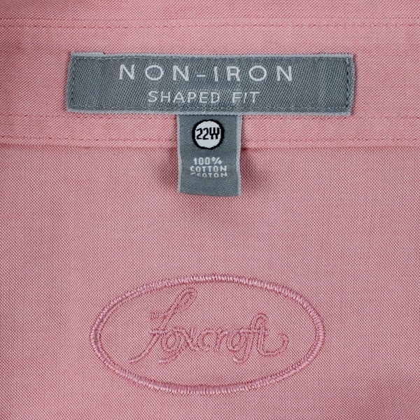 Foxcroft Women's 22W Pink Button-Up with 3/4 Sleeves