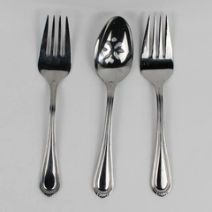 Lot of 3 Oneida Countess Set Slotted Spoon & Forks Stainless Steel Glossy Finish