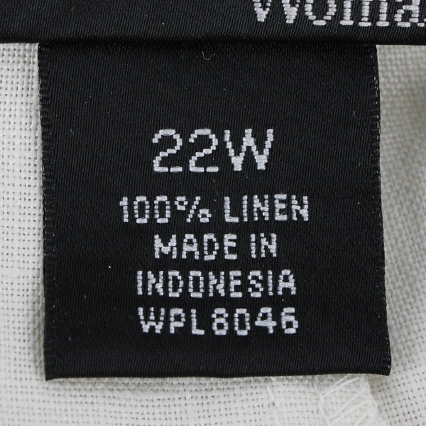 Style & co. Women's Plus Size 22W Off-White Collared Blazer Linen