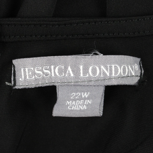 Jessica London Women's 22W Black Short Sleeve Dress 